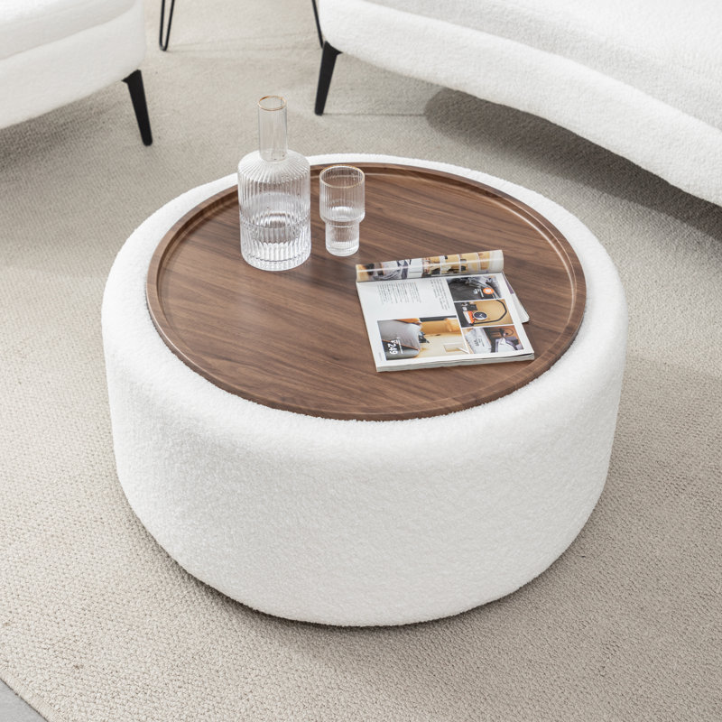 Ebern Designs Pietsch Round Coffee Table with Storage | Wayfair